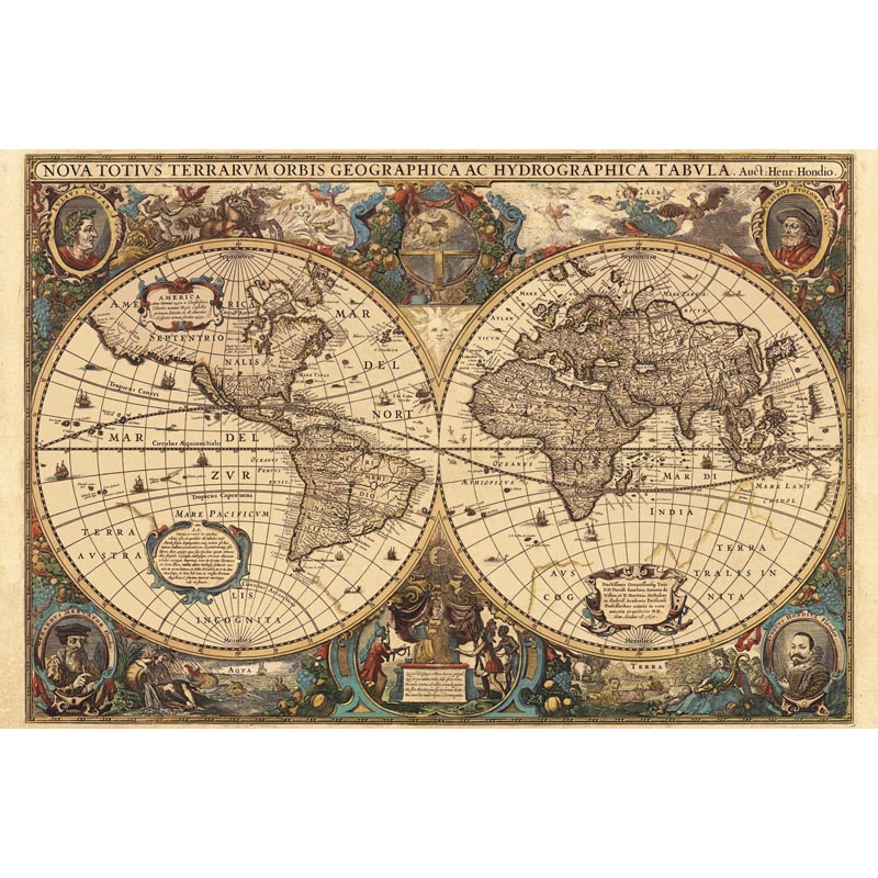 Puzzle 5000 pièces mappemonde antique