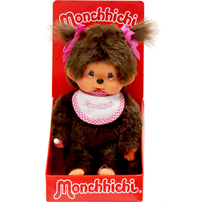 Monchhichi 20 cm fille bavoir