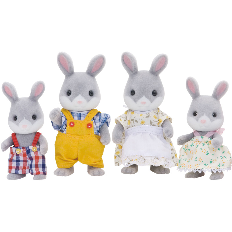 Famille lapin gris Sylvanian