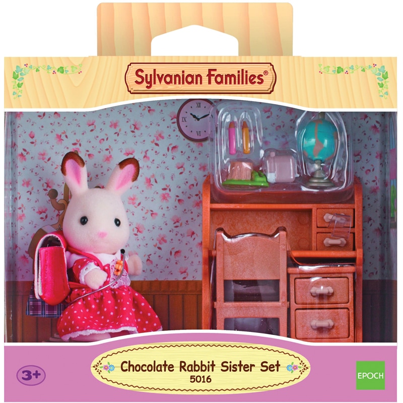 Fille lapin +bureau Sylvanian