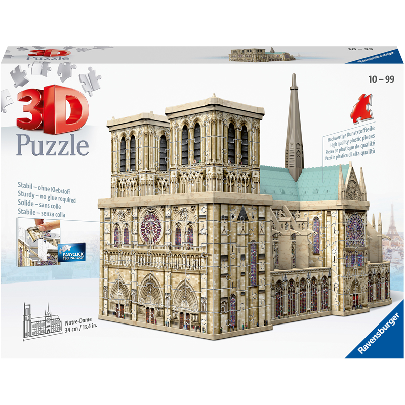 Puzzle 324 pièces 3d notre dame Paris