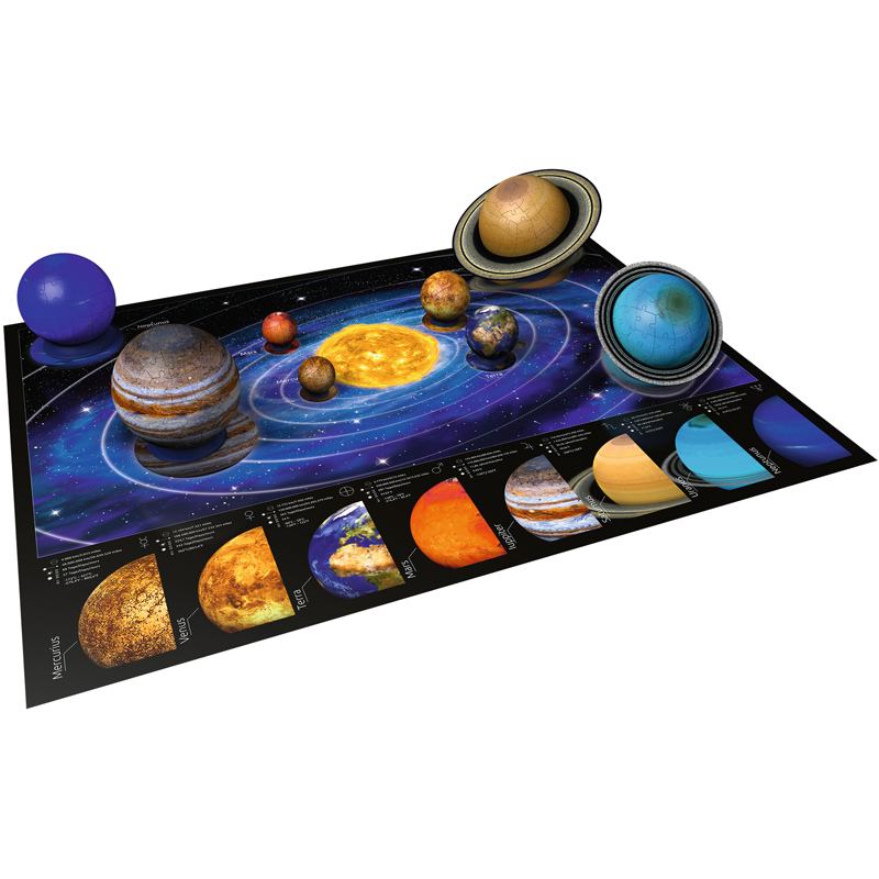 Puzzle 540 pièces 3d système solaire