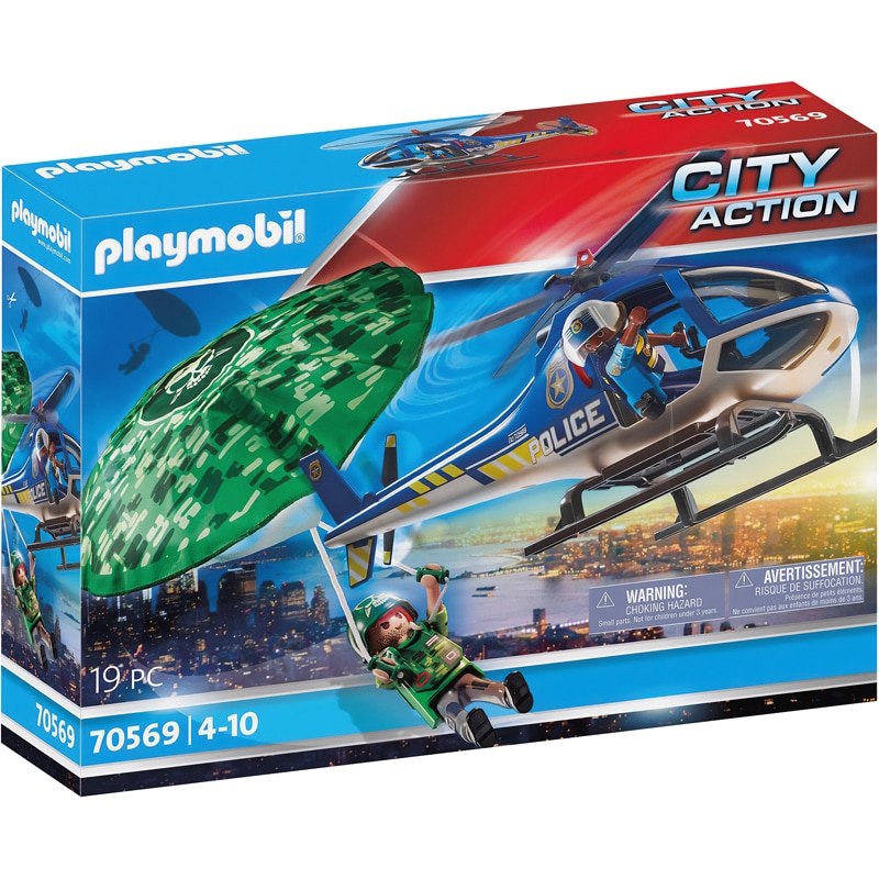 Playmobil 70569 - Hélico police + parachutiste