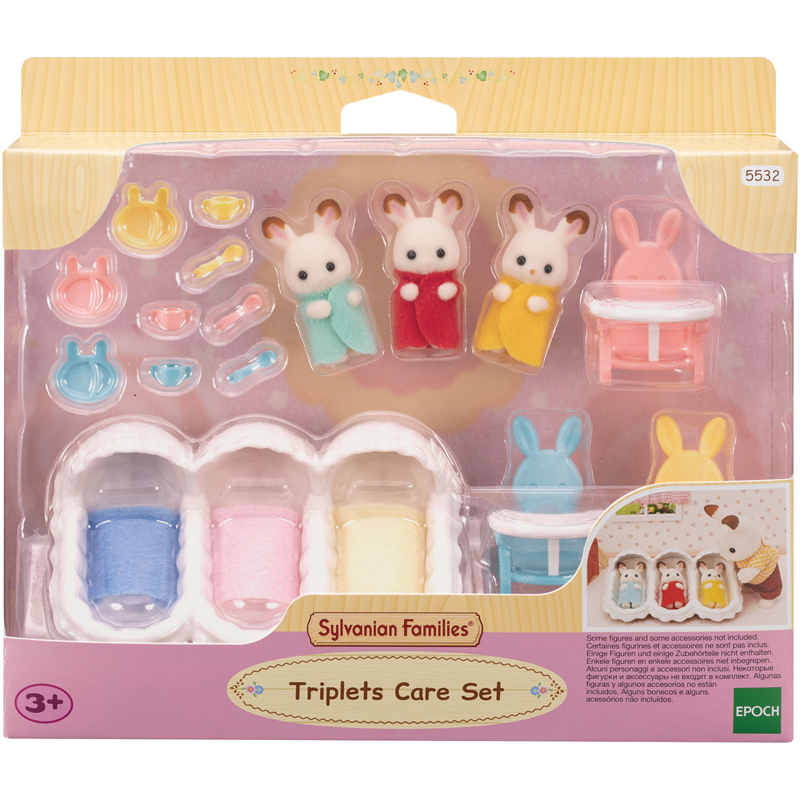 3 lapin choco + accessoire Sylvanian