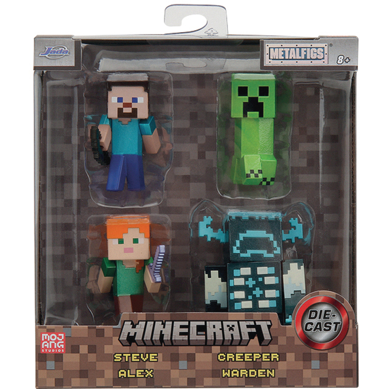 Pack 4 figurine 6 cm jada Minecraft