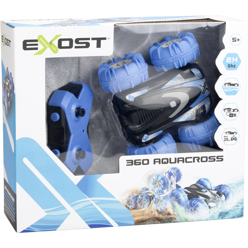 Véhicule 1/18 radio-commandé exost 360 aquacros
