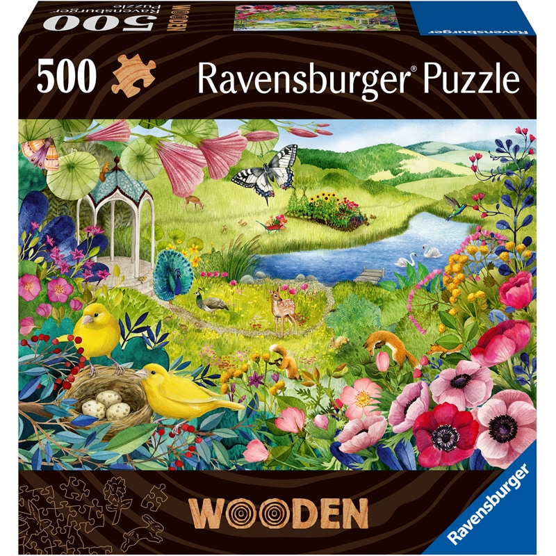 Puzzle 500 pièces bois jardin nature