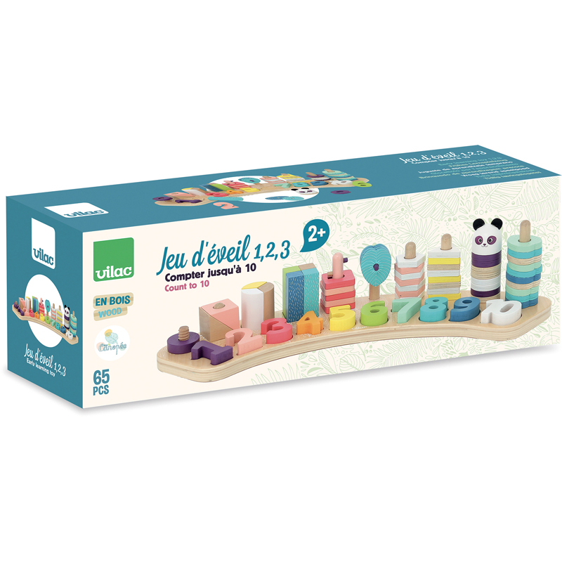 Jeu eveil bois 123