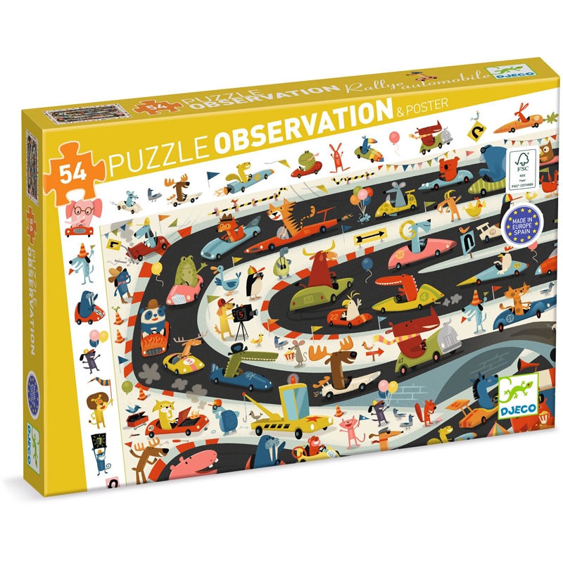 Puzzle 54 pièces rallye auto