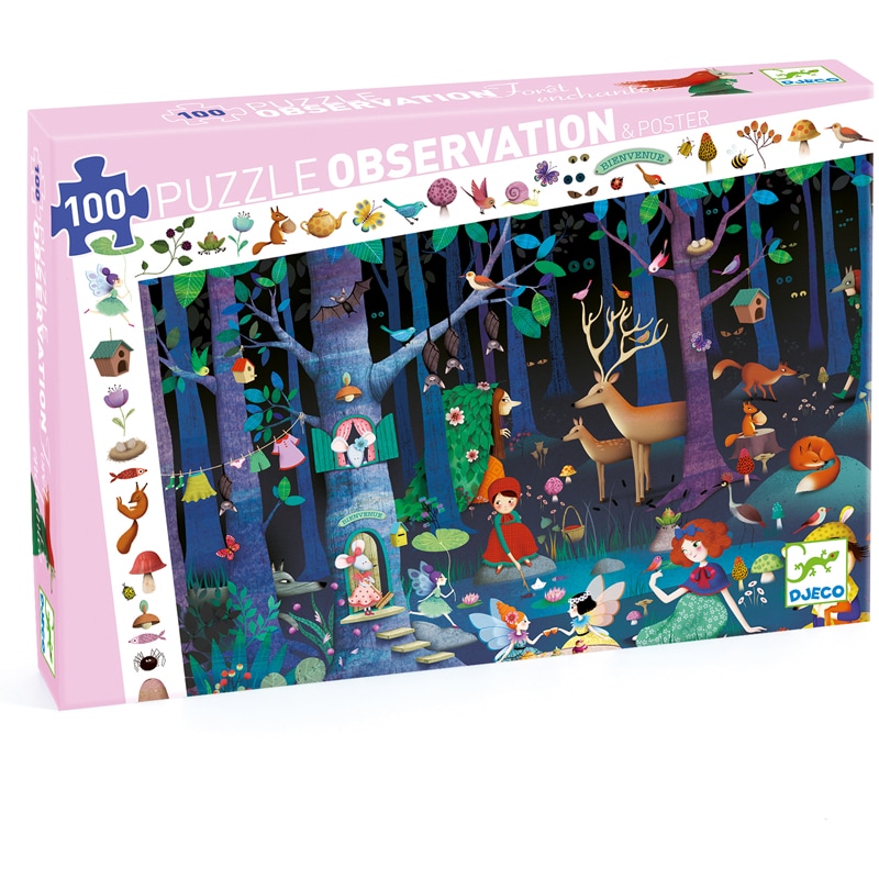 Puzzle 100 pièces forêt enchant