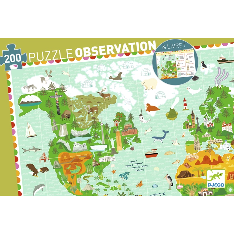 Puzzle 200 pièces tour du monde