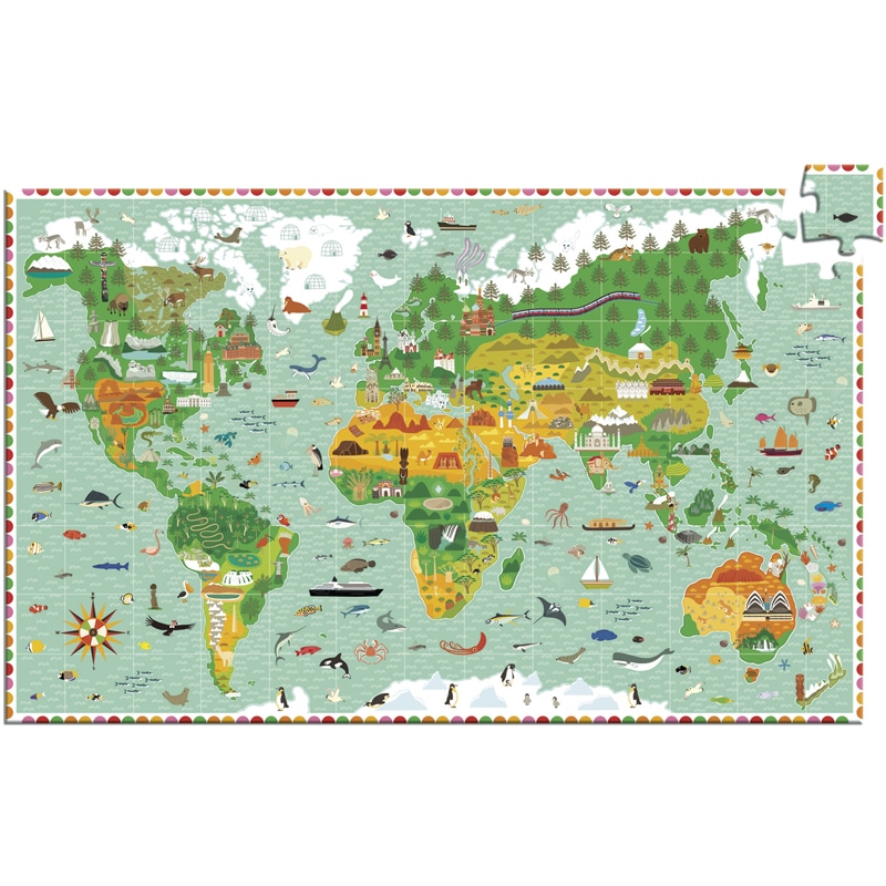 Puzzle 200 pièces tour du monde