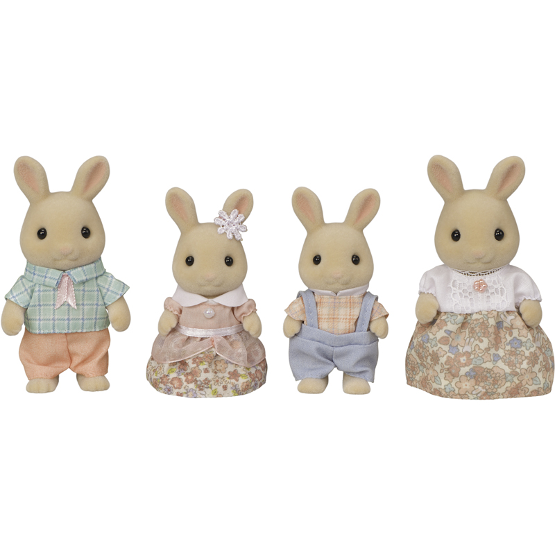 Famille lapin creme Sylvanian