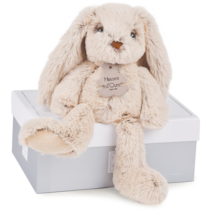 Peluche lapin beige 25 cm
