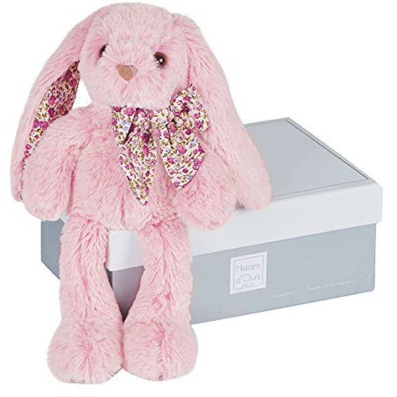 Peluche lapin rose 40 cm