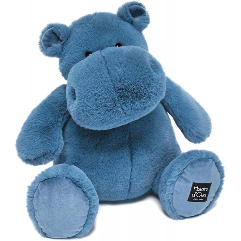 Peluche hippo bleu 40 cm