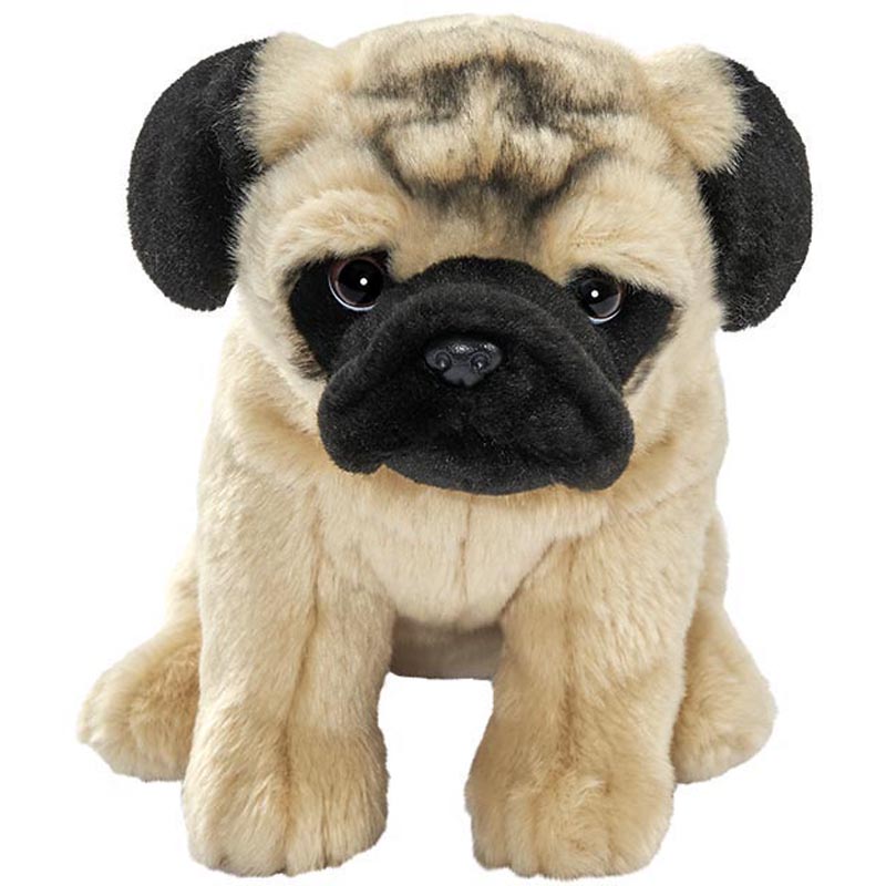 Peluche carlin assis 30 cm