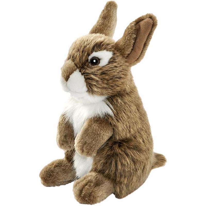 Peluche lapin brun 17 cm