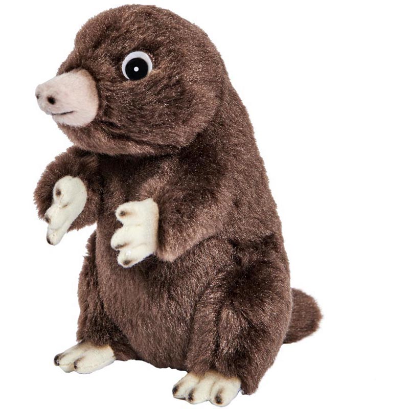 Peluche taupe dressee 15 cm