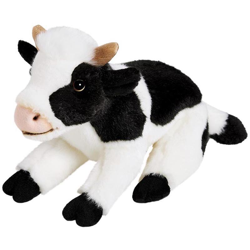 Peluche vache bicolore 26 cm