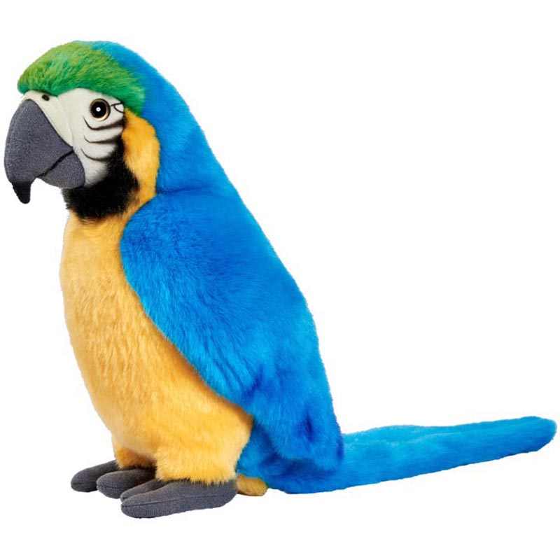 Peluche ara bleu 27 cm