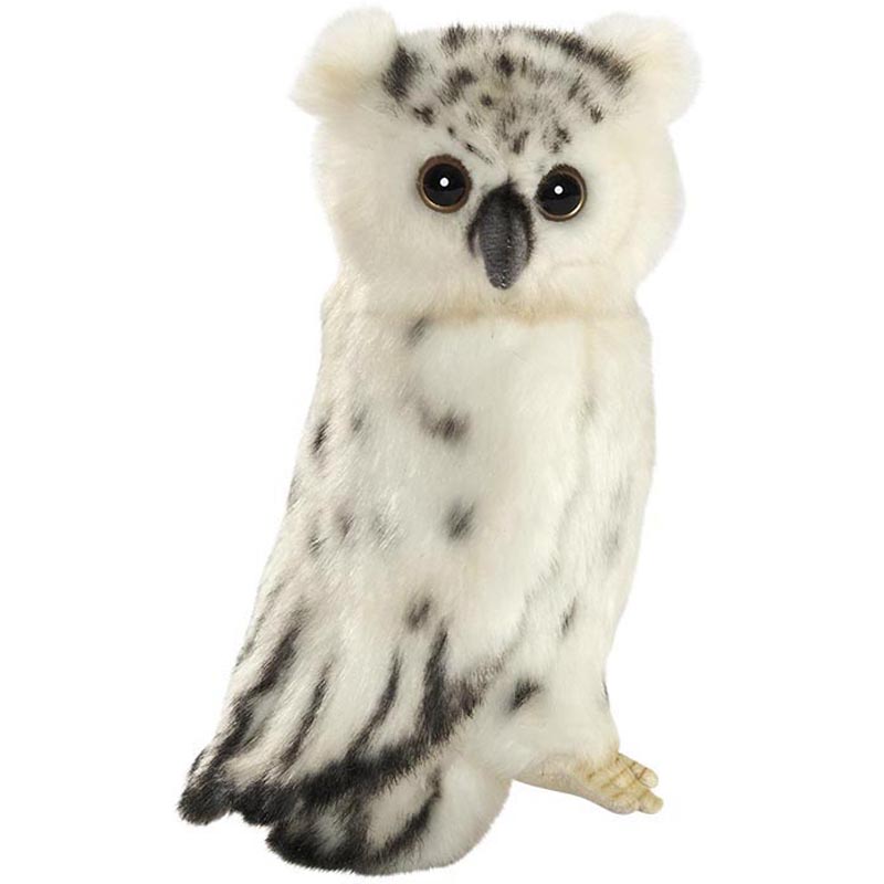 Peluche chouette blanc 18 cm