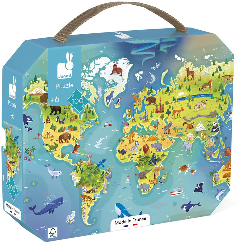 Puzzle 100 pièces monde