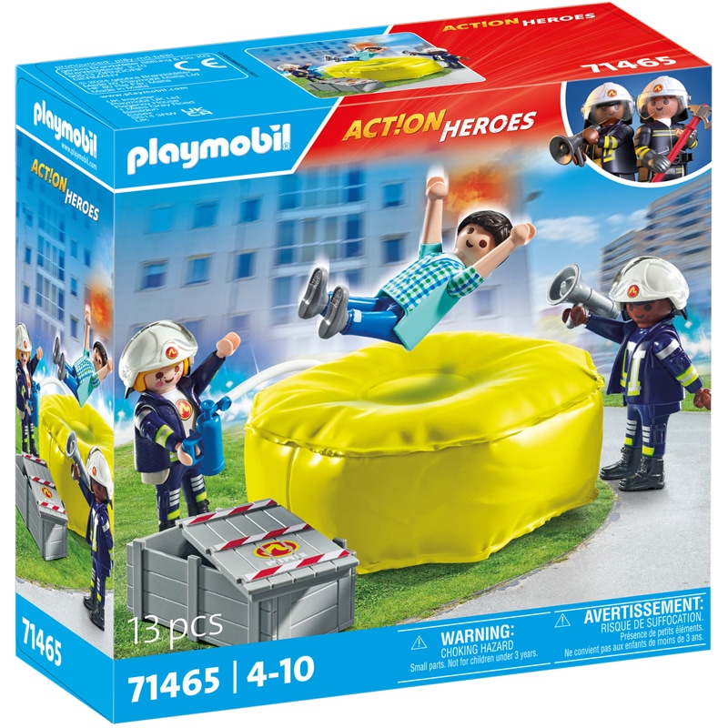 Playmobil 71465 - Pompiers +coussin de sauvetage