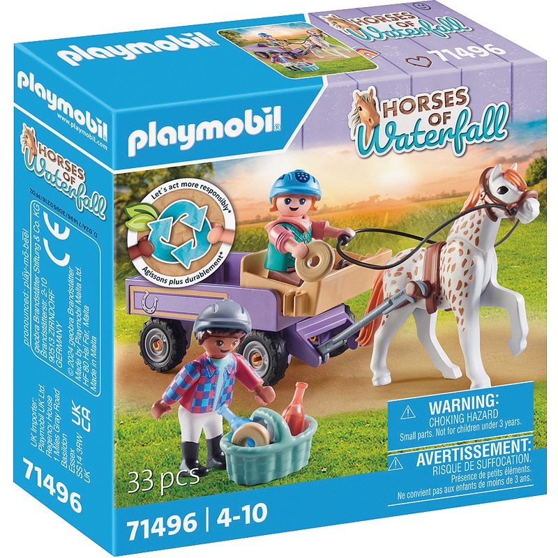 Playmobil 71496 - Enfants + caleche et poney