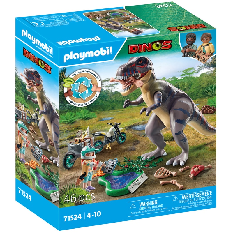Playmobil Dinos 71524 - Explorateur + moto et tyranno