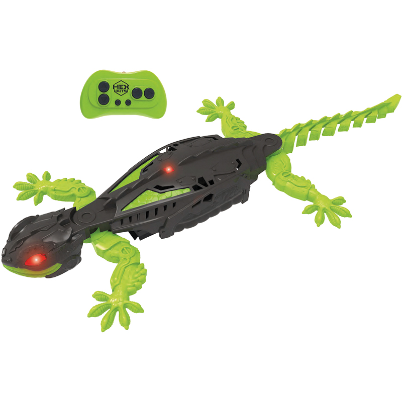 Lezard vert radio-commandé gecko hex bots