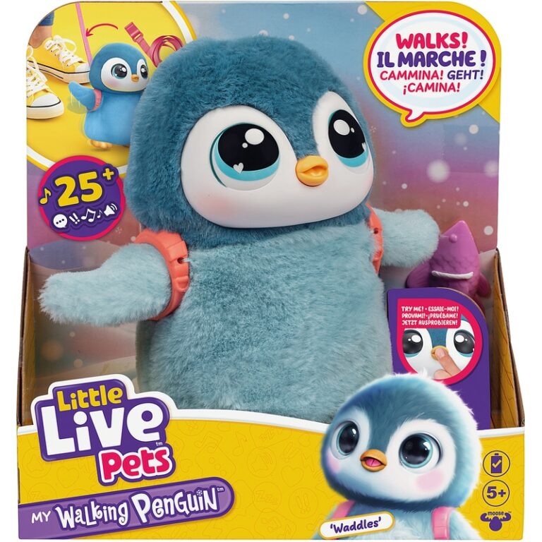 Peluche 20 cm pingouin live pets