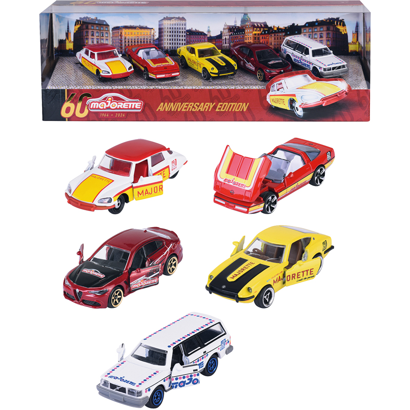 5 véhicule 1/64 majo 60ans giftpack