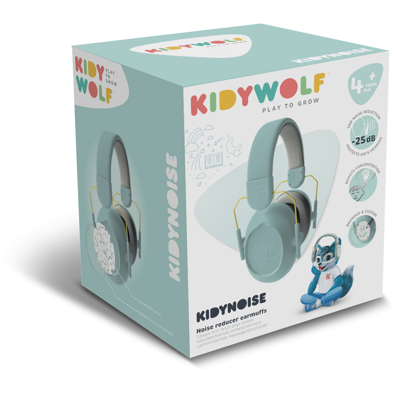 Casque anti bruit bleu