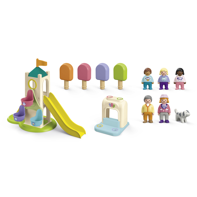Playmobil Junior 71703 - Aire de jeux +toboggan