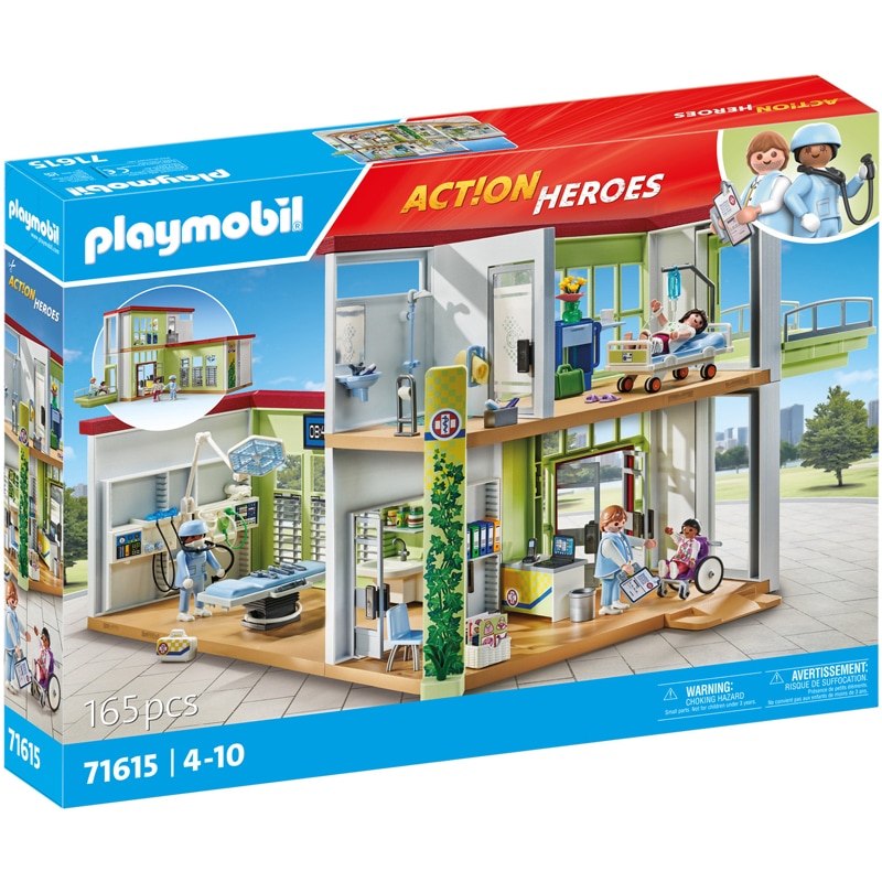 Playmobil Action Heroes 71615 - Hopital amenage toit vegetal