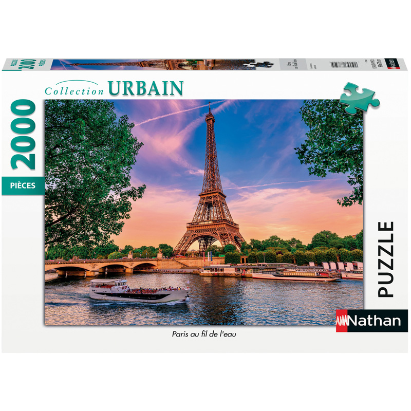 Puzzle 2000 pièces Paris fil eau
