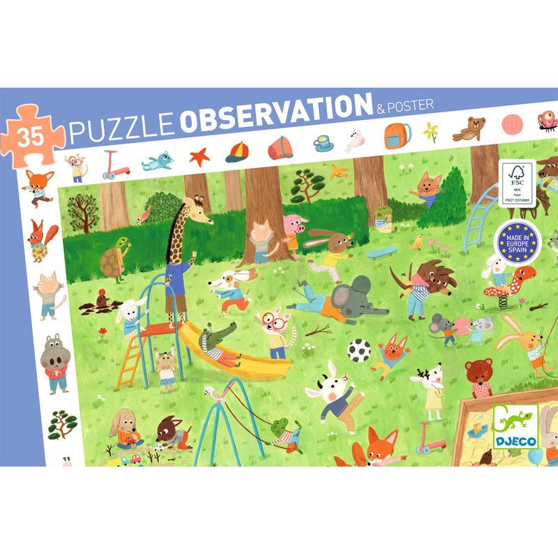 Puzzle 35 pièces square ptit amis