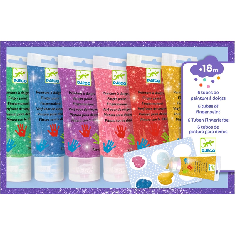 Peinture doigts pailletee