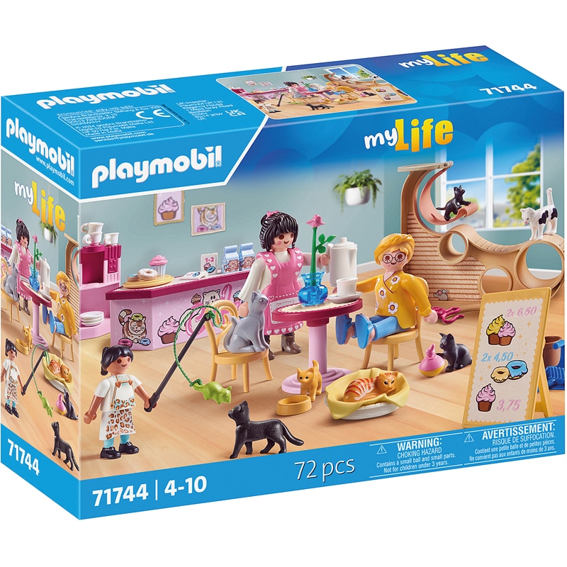 Playmobil My Life 71744 - Bar à chats +6 chats et figurines