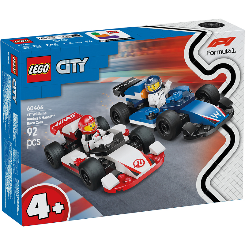 Lego 60464 - 2 véhicule f1 williams haas f one - Lego City