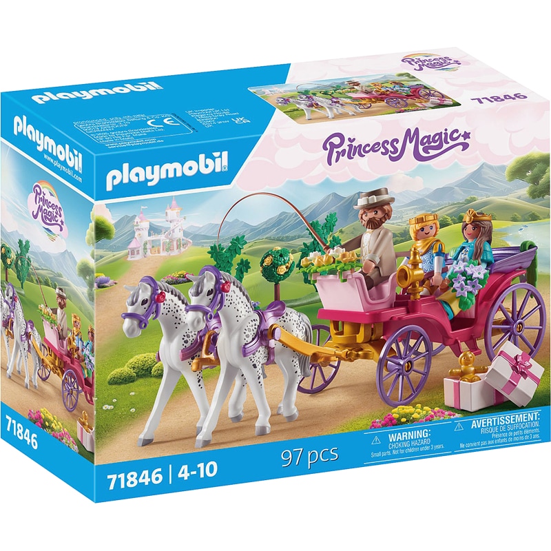 Playmobil Princess Magic 71846 - Calech cocher+couple princier