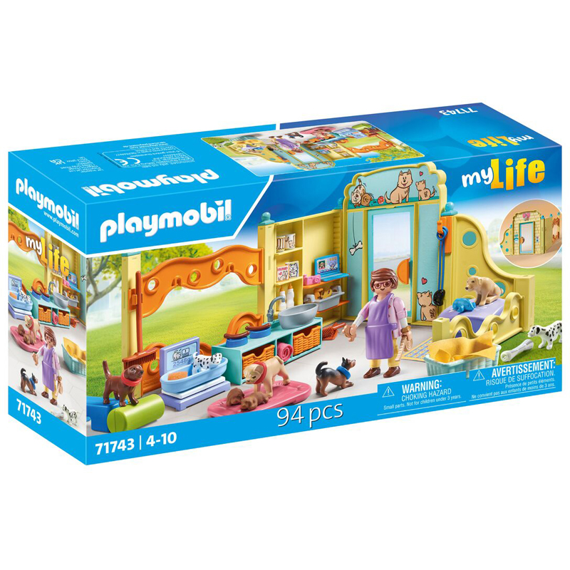 Playmobil My Life 71743 - Centre soin 8 chiens +soigneur