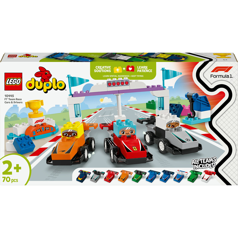 Lego 10445 - Vehs equipes f1 Duplo f - Lego Formula One