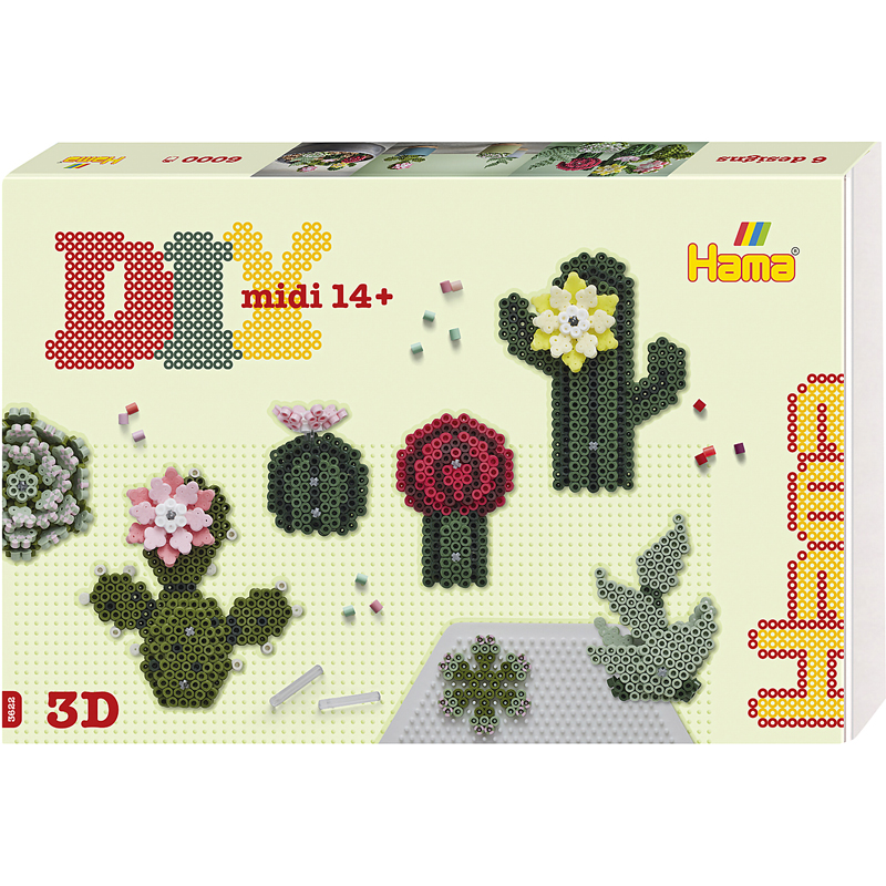 Boîte perles art cactus Hama