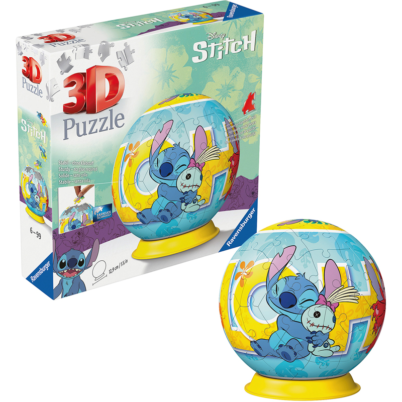 Puzzle 72 pièces rond Stitch