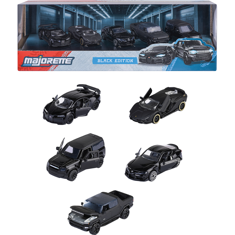 Pack 5 véhicule 1/64 majo black