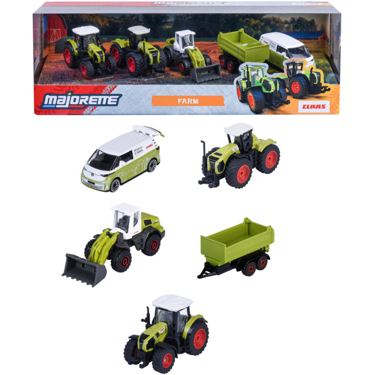 Pack 5 véhicule 1/64 majo claas
