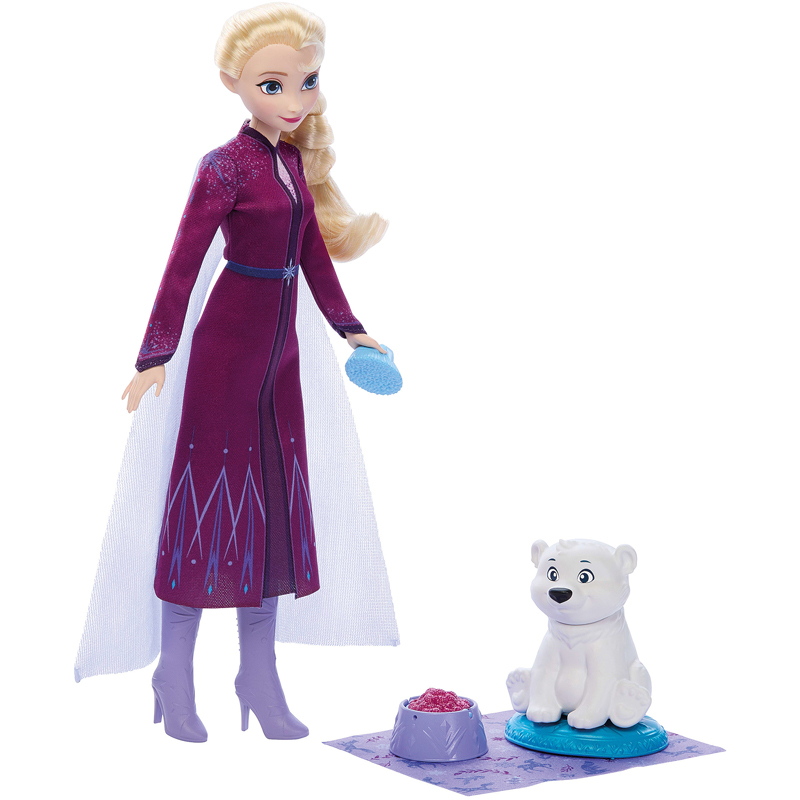 Poupée elsa et ourson frozen