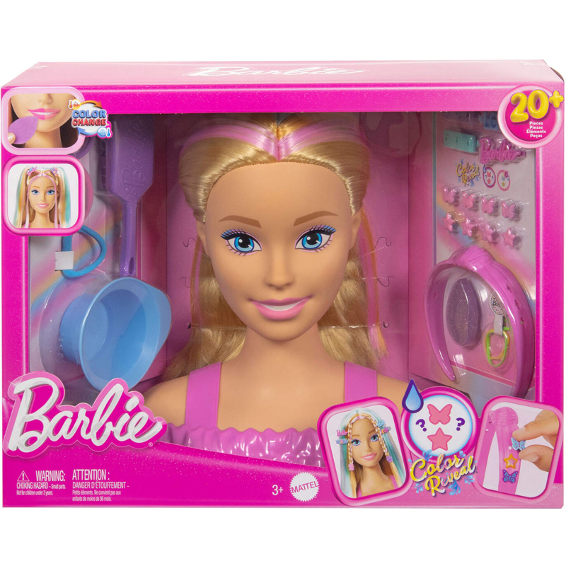 Tête à coiffer blonde Barbie